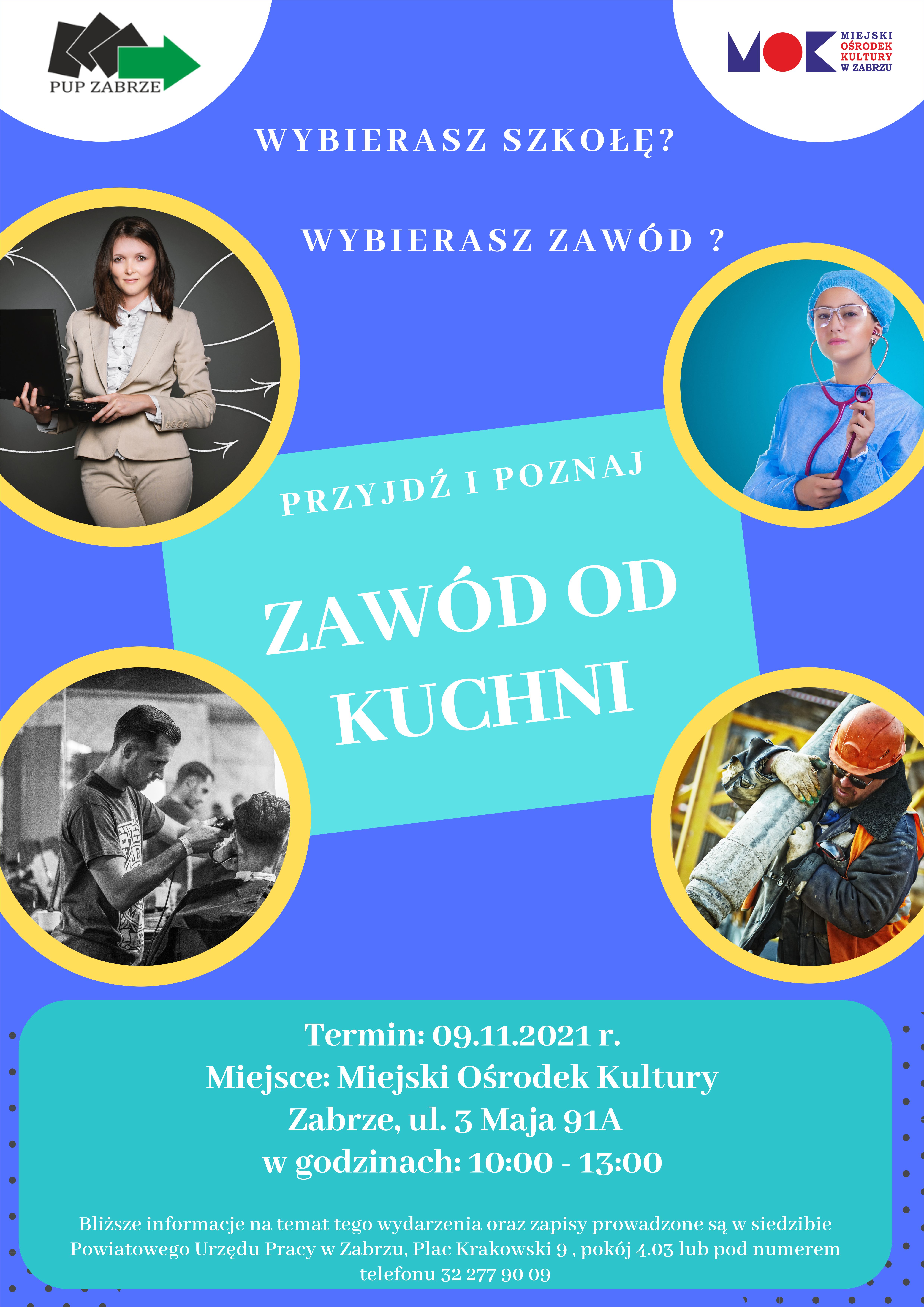 plakat, zawód od kuchni, wydarzenie