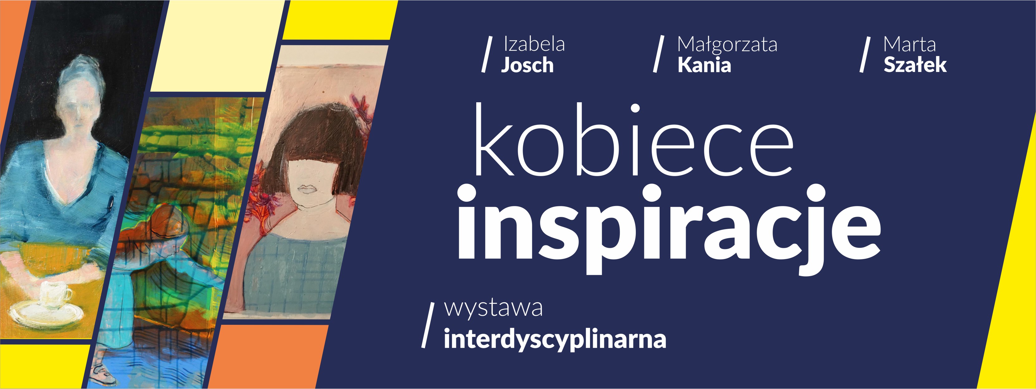 obrazy z kobietami, baner promujący wystawy