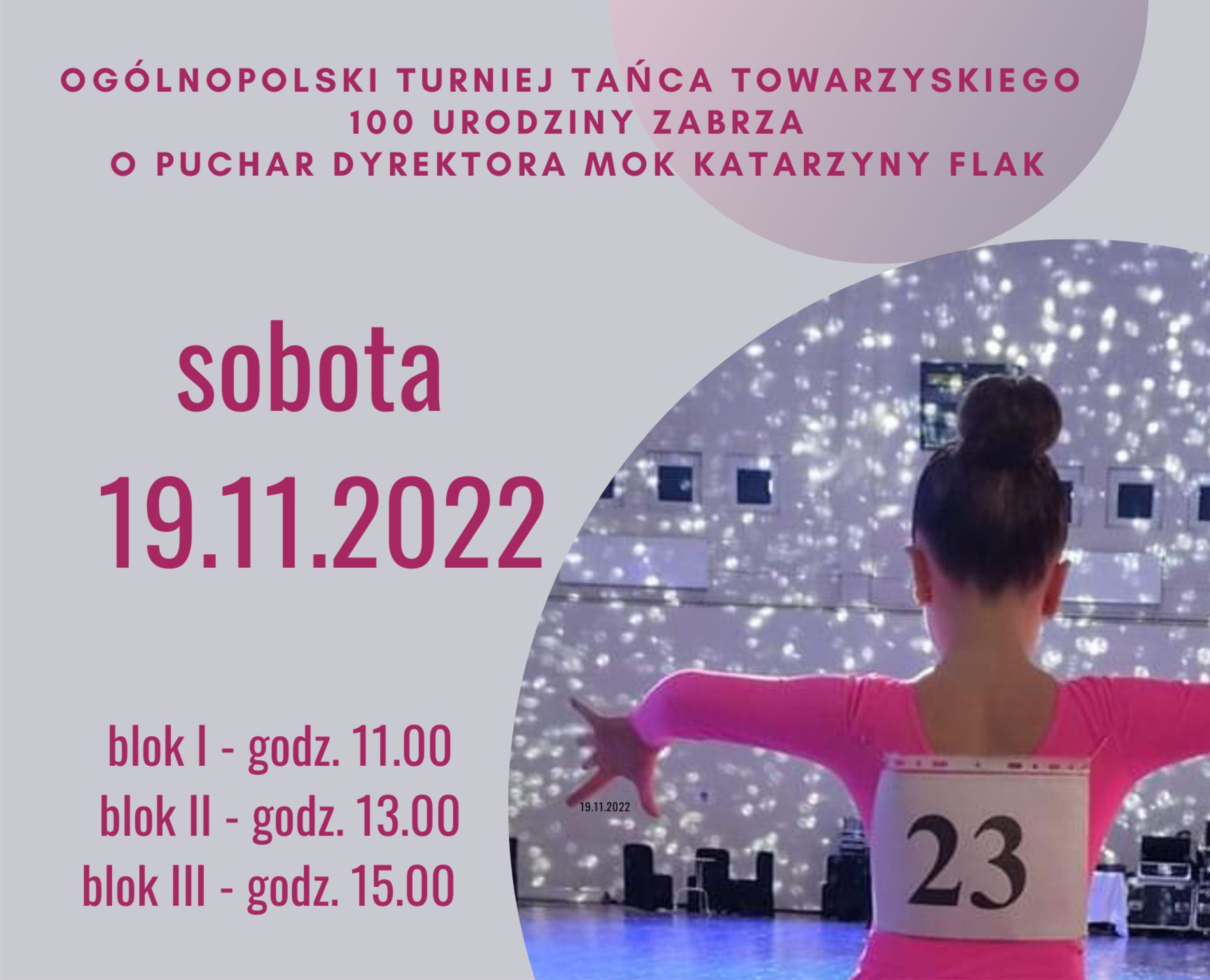 baner promujący turniej tańca z tancerką