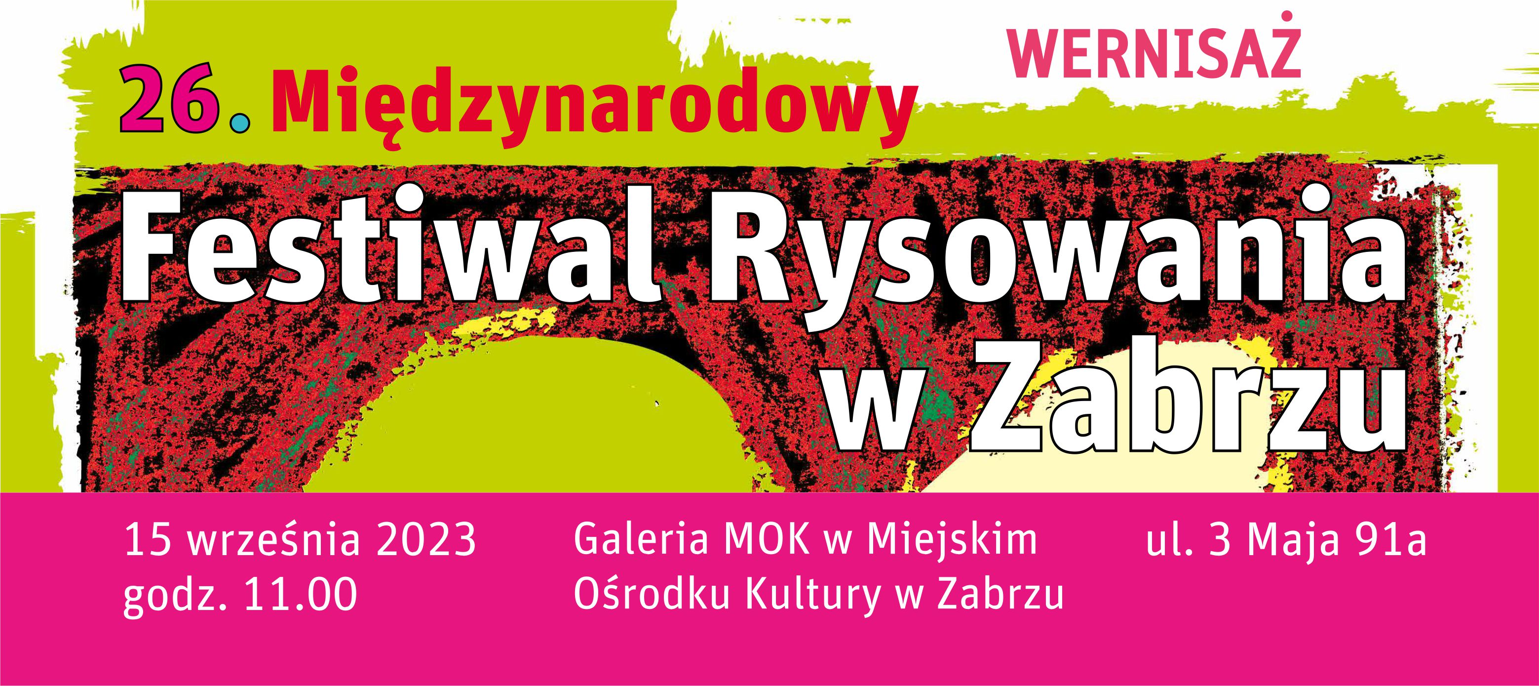 baner promujący wystawę podsumowującą Festiwal Rysowania