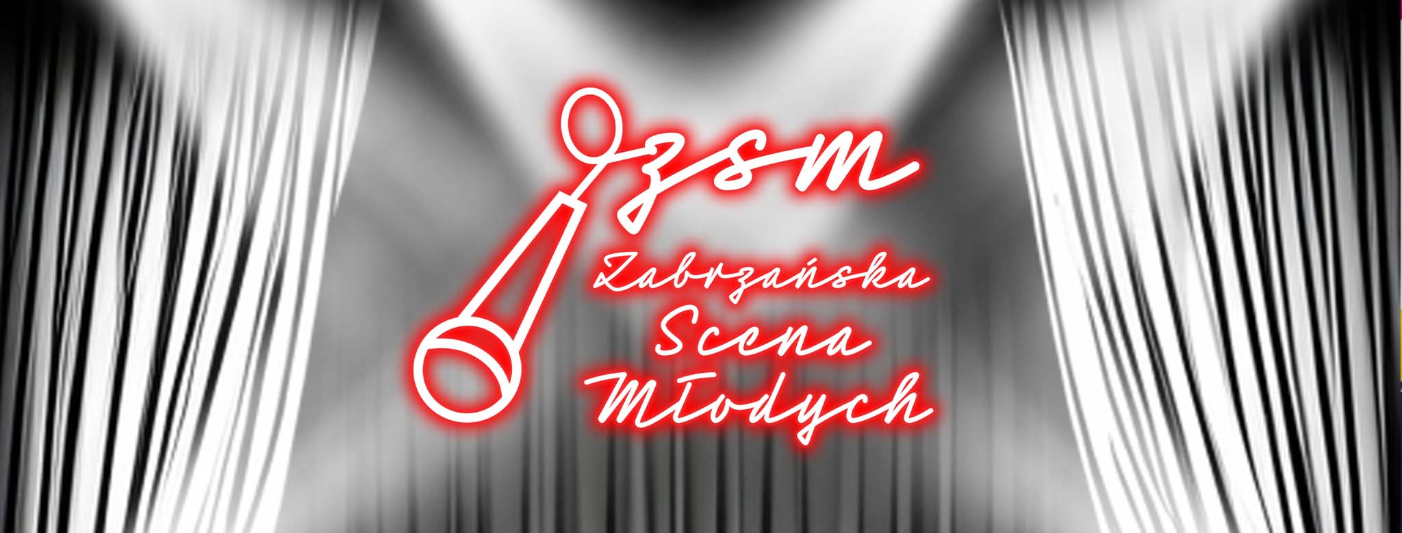 baner promujący Zabrzańską Scenę Młodych - zajęcia teatralne