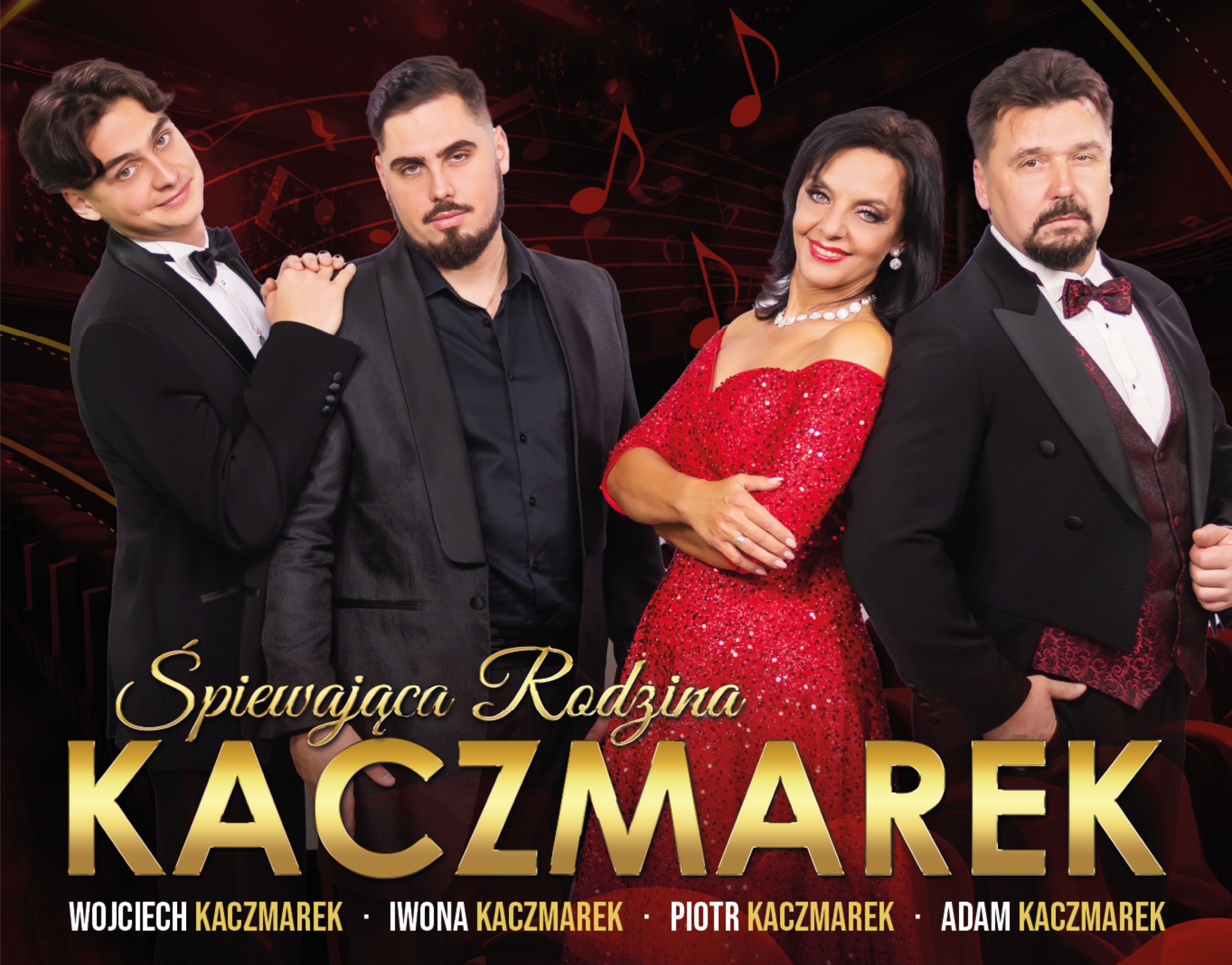 baner z 4 postaciami promujący koncert