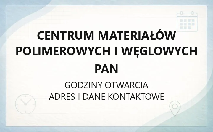 Centrum Materiałów Polimerowych i Węglowych PAN - kontakt i dojazd