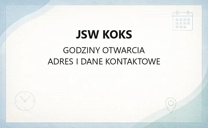 JSW KOKS - kontakt, koksownie, oferta i przyłączenia mediów
