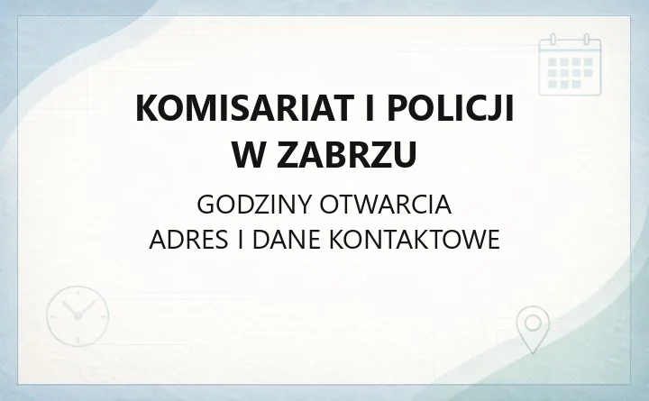 Komisariat I Policji w Zabrzu - kontakt i dzielnicowi