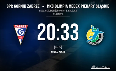 [PIŁKA RĘCZNA] SPR Górnik Zabrze – MKS Olimpia MEDEX Piekary Śląskie 20:33 w I Lidze Mężczyzn (Grupa D)