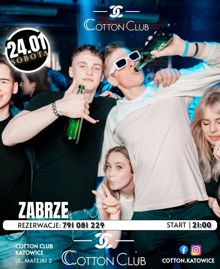 Grafika promocyjna wydarzenia Półmetek Zabrze — impreza DJ-ów w klubie na Matejki