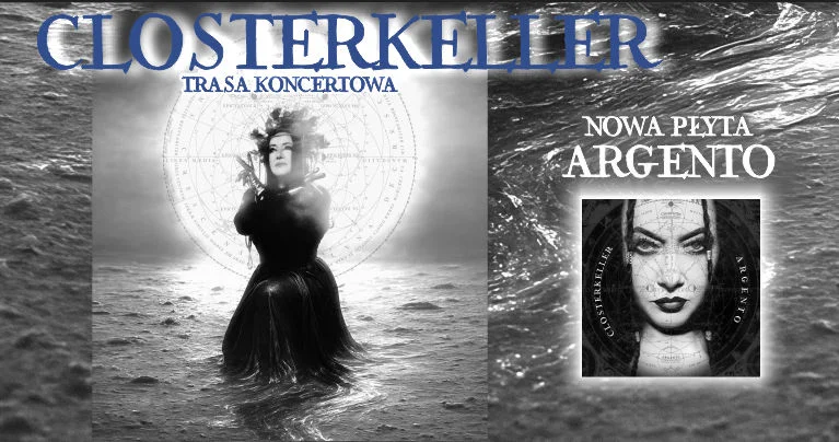 Grafika promocyjna wydarzenia Closterkeller na trasie Argento — koncert w CK Wiatrak w Zabrzu