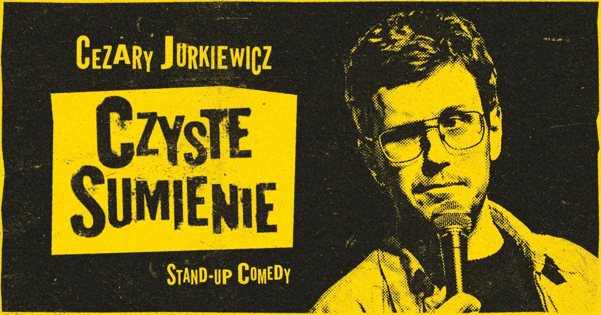 Grafika promocyjna wydarzenia Czyste Sumienie – stand-up w Zabrzu