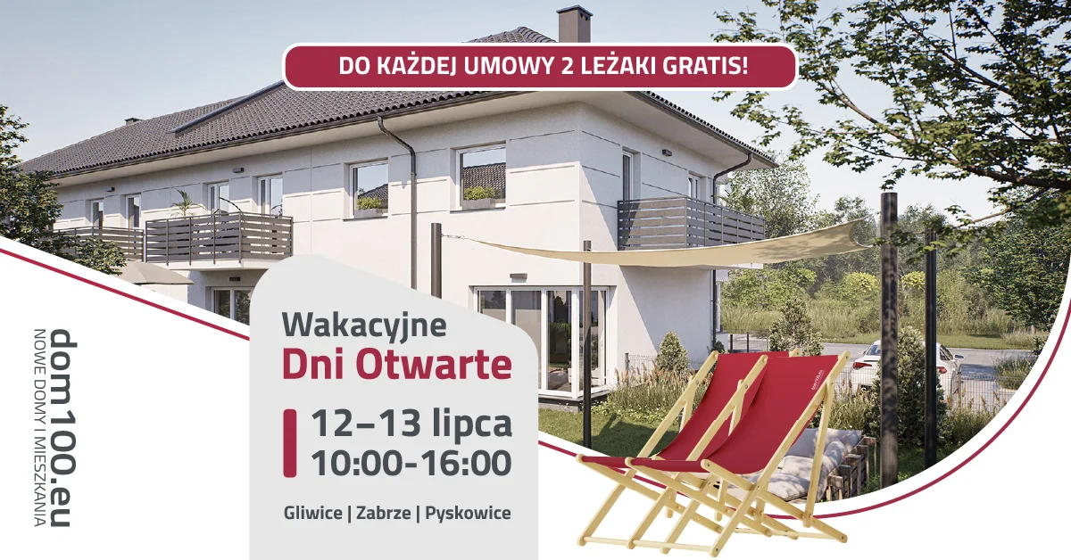 Grafika promocyjna wydarzenia Dni otwarte inwestycji mieszkaniowych w Gliwicach, Zabrzu i Pyskowicach