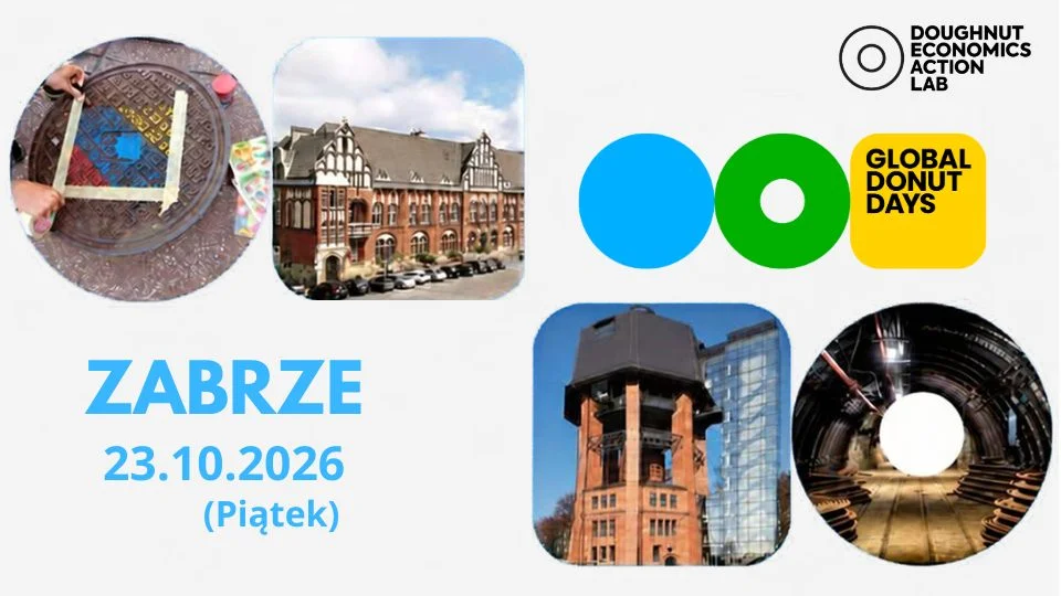 Grafika promocyjna wydarzenia Global Donut Days: młodzi zmieniają Zabrze