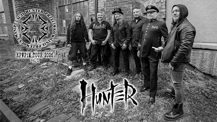 Grafika promocyjna wydarzenia HUNTER w Zabrzu — koncert w CK Wiatrak, 7 marca 2026