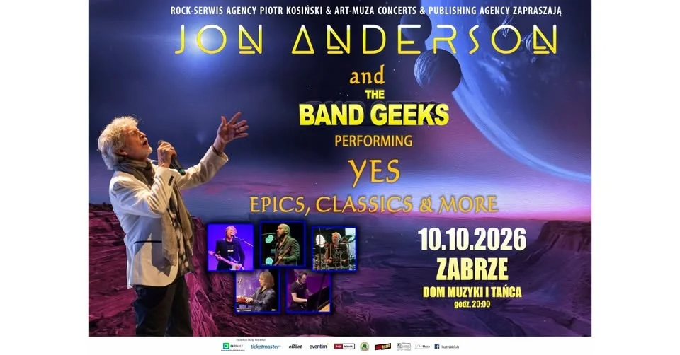 Grafika promocyjna wydarzenia JON ANDERSON AND THE BAND GEEKS koncert w Zabrzu