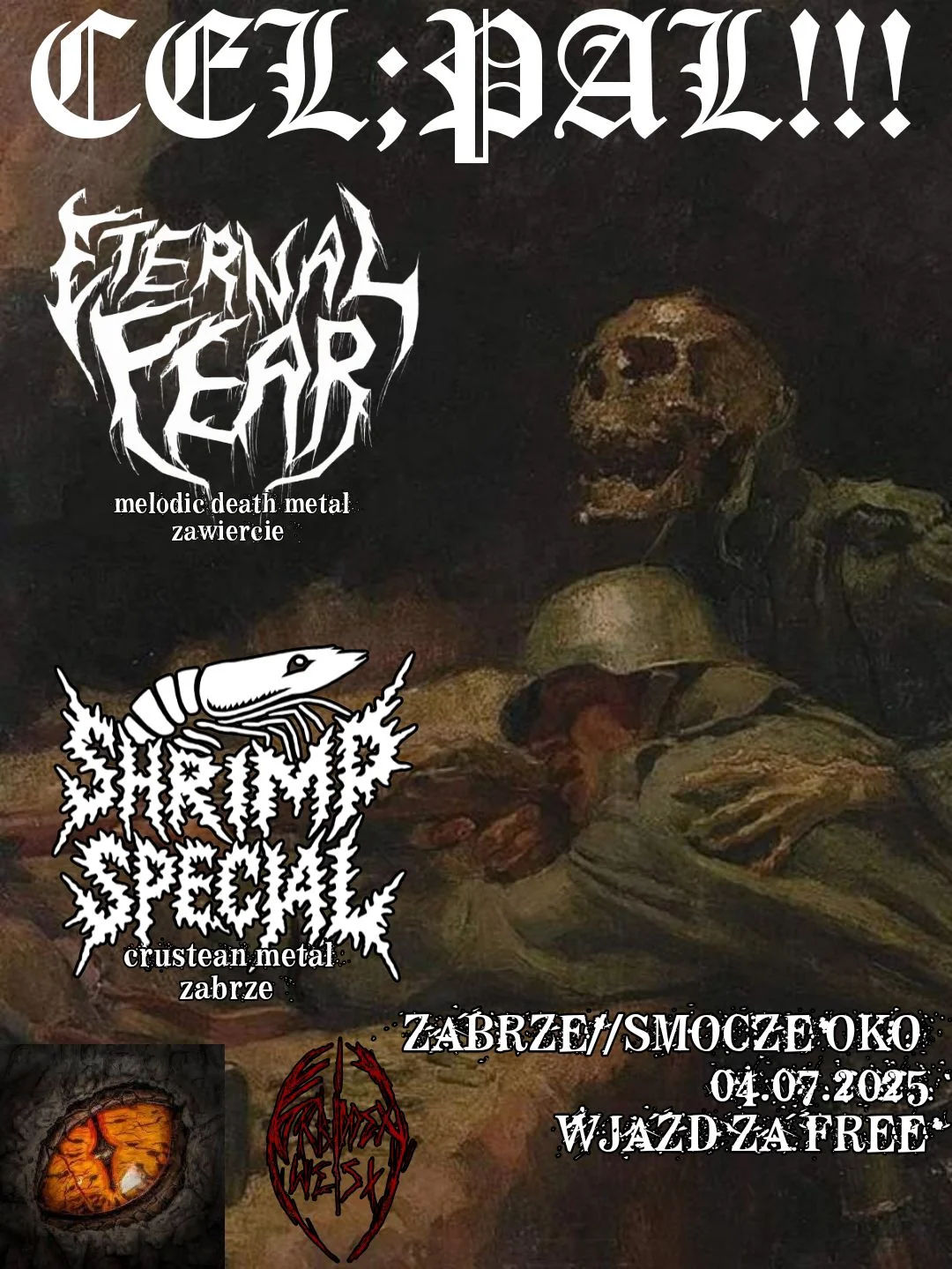 Grafika promocyjna wydarzenia Koncert zespołów Eternal Fear i Shrimp Special w Zabrzu