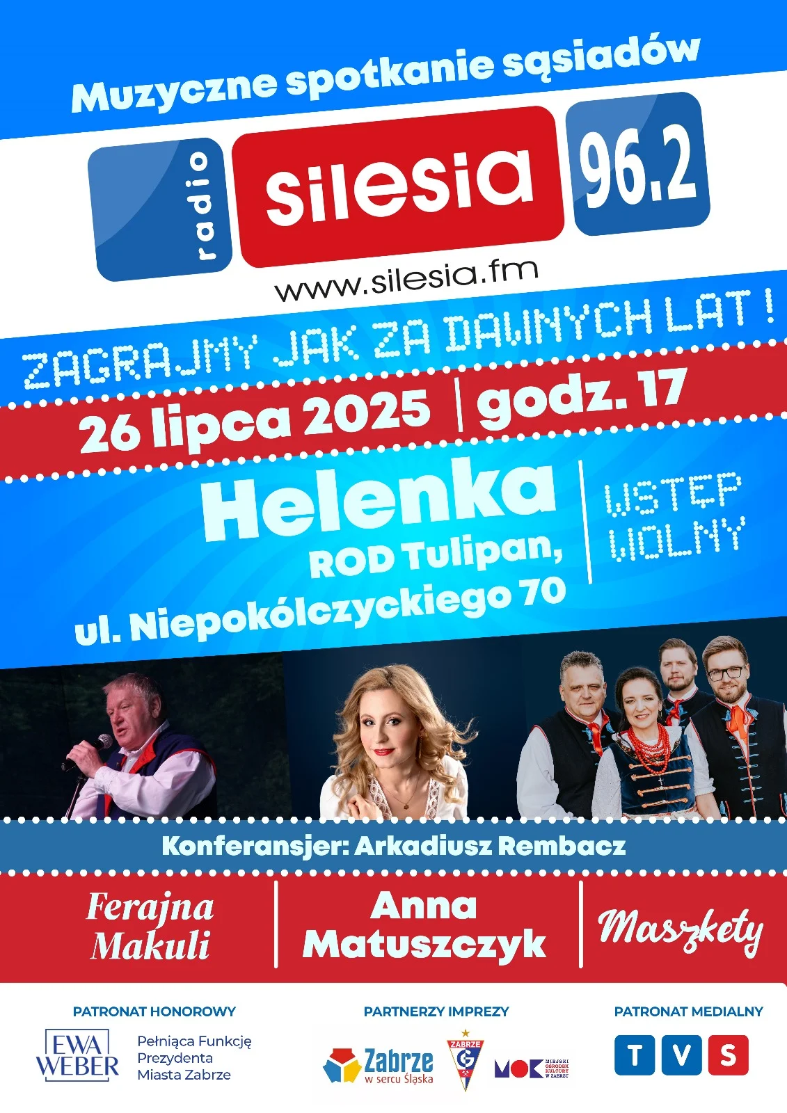 Grafika promocyjna wydarzenia Spotkanie muzyczne na HELENCE w Zabrzu – 26 lipca 2025