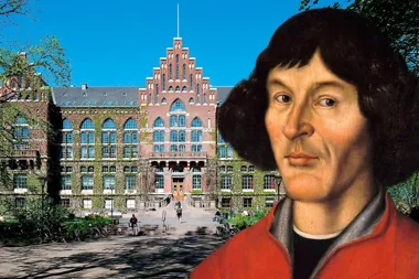 Grafika promocyjna wydarzenia Lund-Zabrze: prelekcja o odnalezionym dziele Mikołaja Kopernika