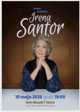Grafika promocyjna wydarzenia Irena Santor w Zabrzu. Koncert w Domu Muzyki i Tańca