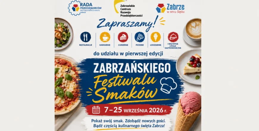Grafika promocyjna wydarzenia Zabrzański Festiwal Smaków