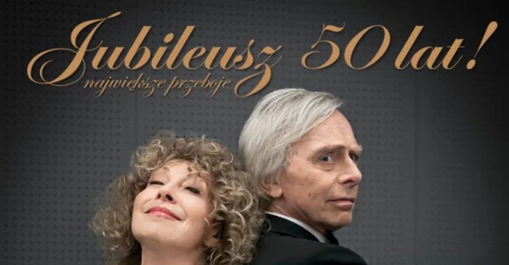 Grafika promocyjna wydarzenia Alicja Majewska i Włodzimierz Korcz „Jubileusz 50 lat” — koncert w Zabrzu