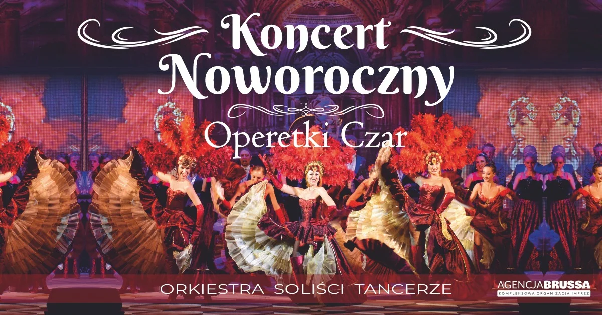 Grafika promocyjna wydarzenia Operetki Czar – Koncert noworoczny w Zabrzu