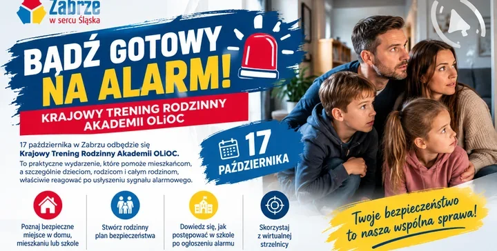 Alarm zabrzmi, a rodziny przećwiczą reakcję. Trening w Zabrzu