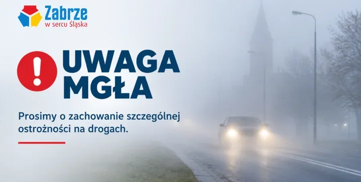 Gęsta mgła ograniczy widoczność. Ostrzeżenie dla kierowców i pieszych