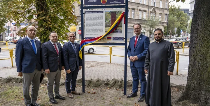 W Zabrzu otwarto skwer polsko-ormiańskiej przyjaźni. Jest tam chaczkar