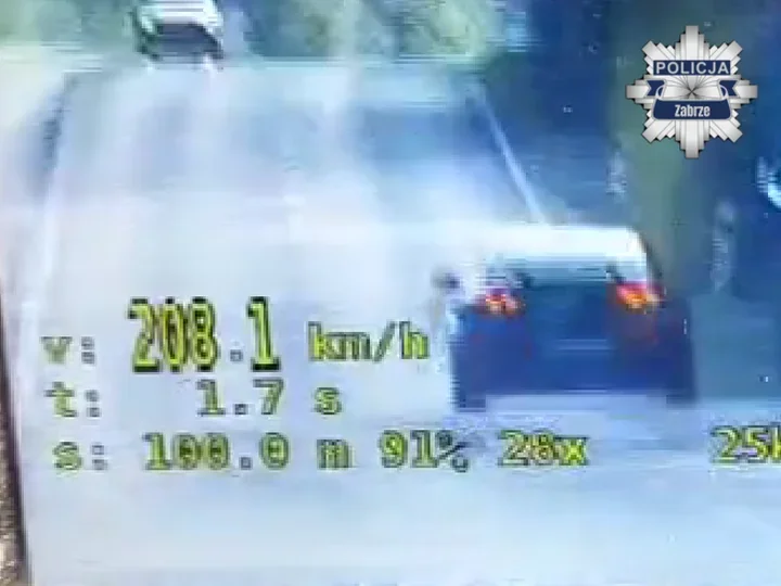 208 km/h na DK88 - mandat 5000 zł i trzy miesiące bez prawa jazdy