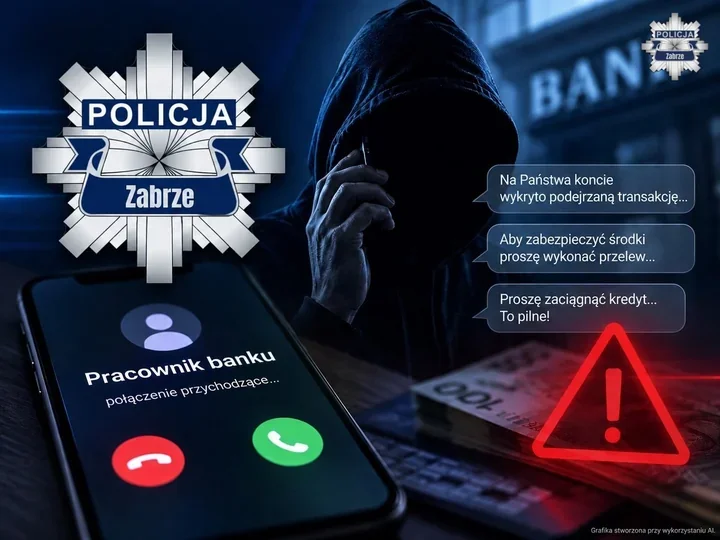Telefon od „pracownika banku” zakończył się reakcją mieszkańców Zabrza