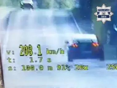 208 km/h na DK88 - mandat 5000 zł i trzy miesiące bez prawa jazdy