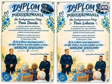 Seniorzy z Zabrza podziękowali dzielnicowym za spotkanie o bezpieczeństwie
