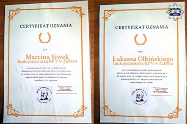 Dzieci uczyły się bezpiecznej drogi do szkoły. Policjanci otrzymali podziękowania