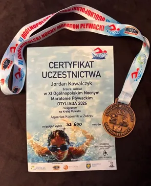 Zabrzański policjant przepłynął 32,6 km w 12 godzin - zajął 41. miejsce